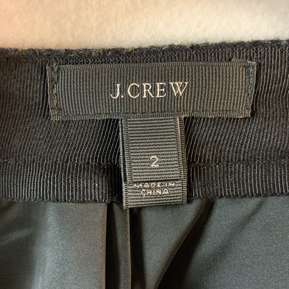 J Crew Womens Houndstooth Wool Tweed Pencil Skirt‎ Sz 2 Parisian Heritage Office - Picture 9 of 12
